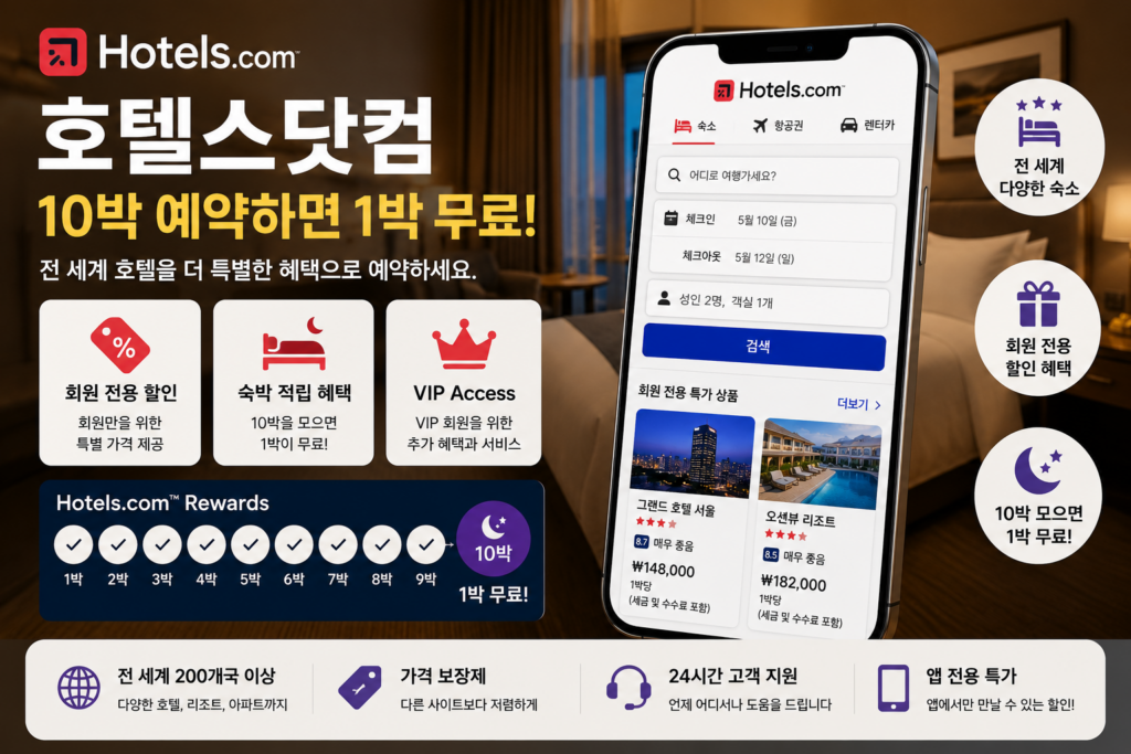호텔스닷컴 특징과 장단점