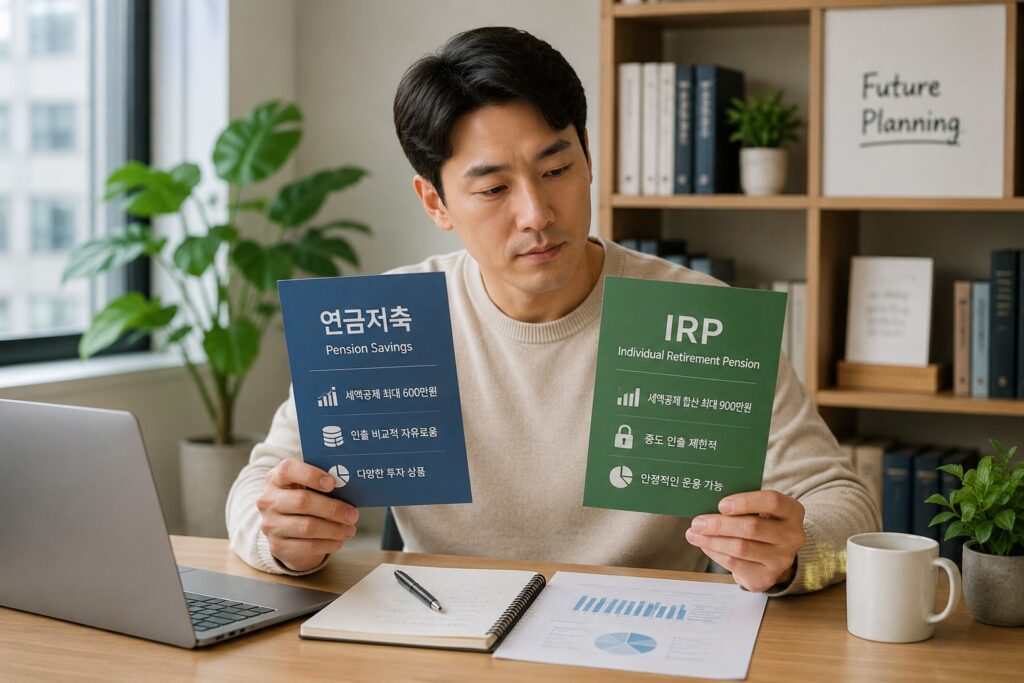 개인연금 vs 퇴직연금 차이 알아봤더니 40대엔 이게 더 유리하더라 (2026년 최신) 2 개인연금 연금저축과 IRP의 세액공제 한도 및 인출 조건 비교