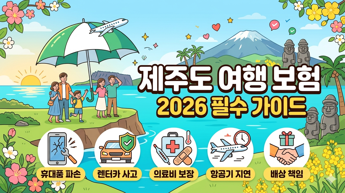 제주도 여행 보험 추천: 휴대품 파손부터 항공기 지연 보상까지 완벽 정리