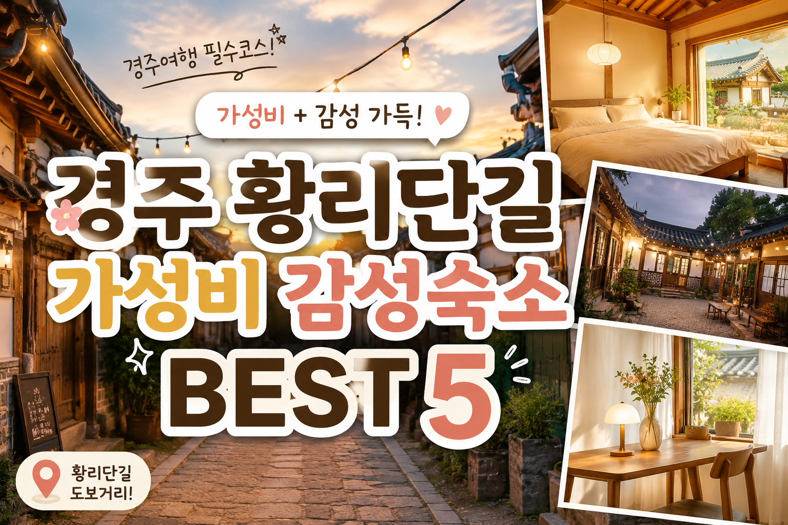 경주 황리단길 가성비 감성숙소 BEST5