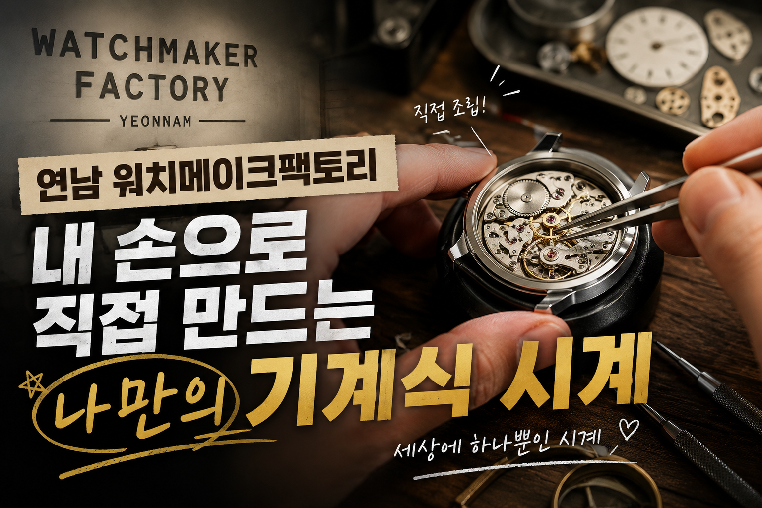 연남 워치메이크팩토리 내 손으로 직접 만드는 나만의 기계식 시계