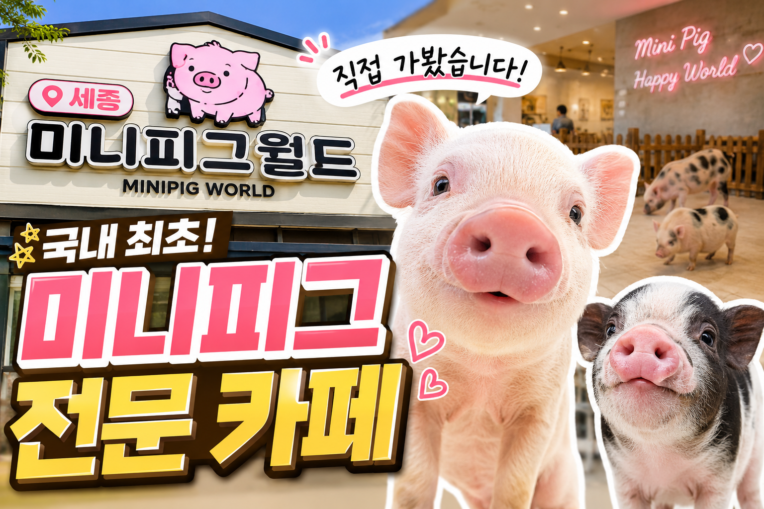 세종 미니피그월드 국내 최초 미니피그 전문 카페, 직접 가봤습니다